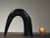 Vintage Modernist Glossy Black Ikebana Arch Vase For Sale In Philadelphia - Image 6 of 8