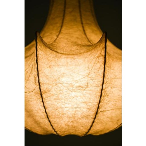 Cream Italian Hanging Lamp in the style of Achille and Pier Giacomo Castiglioni, 1960s For Sale - Image 8 of 11