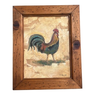 Contemporary Original Painting by Stephen Heigh “Rooster” For Sale