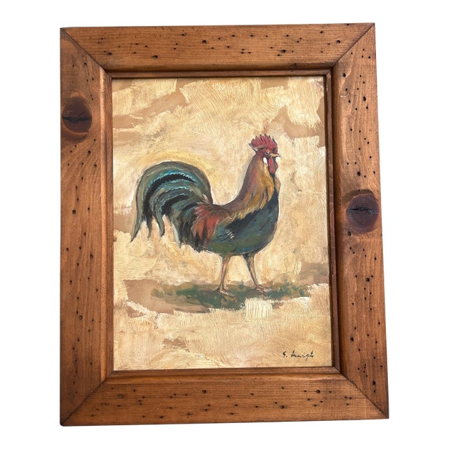 Contemporary Original Painting by Stephen Heigh “Rooster” For Sale