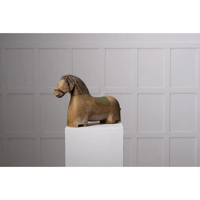 Antique Wooden Animal Horse Sculpture For Sale - Image 3 of 9