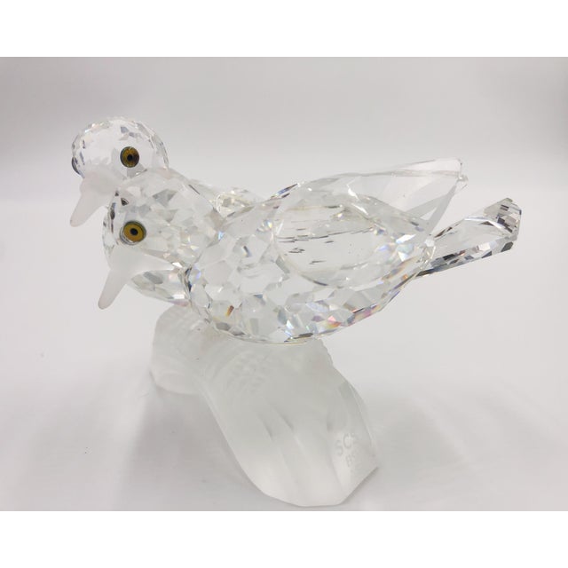 Swarovski Swarovski Crystal "Turtle Doves", Scs 1989 Annual Figurine, "Caring & Sharing" For Sale - Image 4 of 4