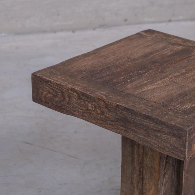 Wabi-Sabi Wooden Side Tables, Belgium, Set of 2 For Sale - Image 5 of 8