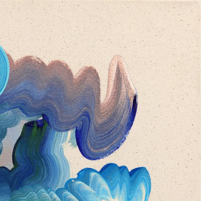 Abstract New Somethings - Colorful Expressive Contemporary Abstract Painting on Canvas Original Artwork by Shiri Phillips For Sale - Image 3 of 9