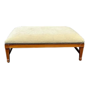 David Sutherland “Hameau” Teak Bench by John Hutton – Indoor/Outdoor Ottoman