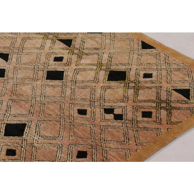 Tribal Rug & Kilim's Moroccan-Inspired Rug in Deconstructed Diamond Geometric Pattern For Sale - Image 3 of 8