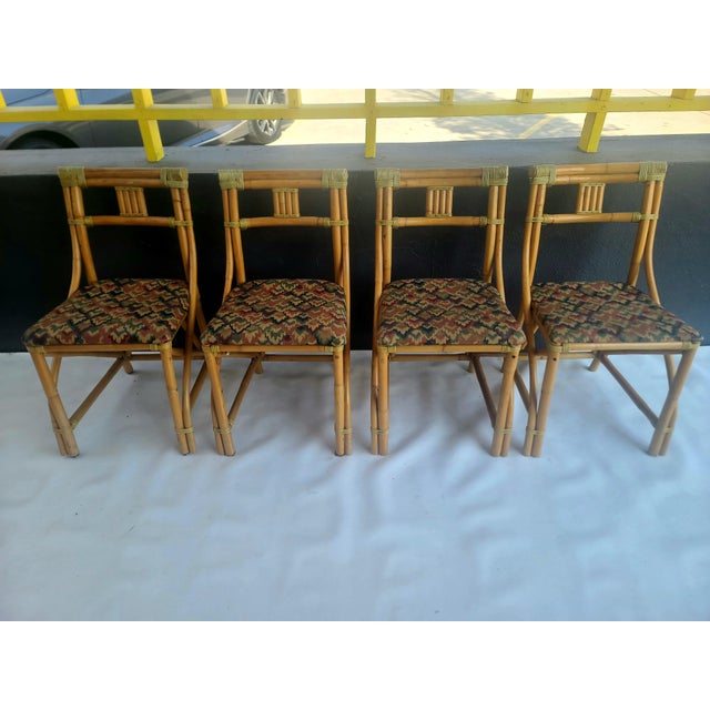 La Jolla Ratan Co Set of 4 Chairs For Sale In San Antonio - Image 6 of 11