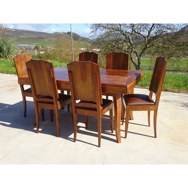 Walnut Extendable Dining Table, 1950s For Sale - Image 4 of 18