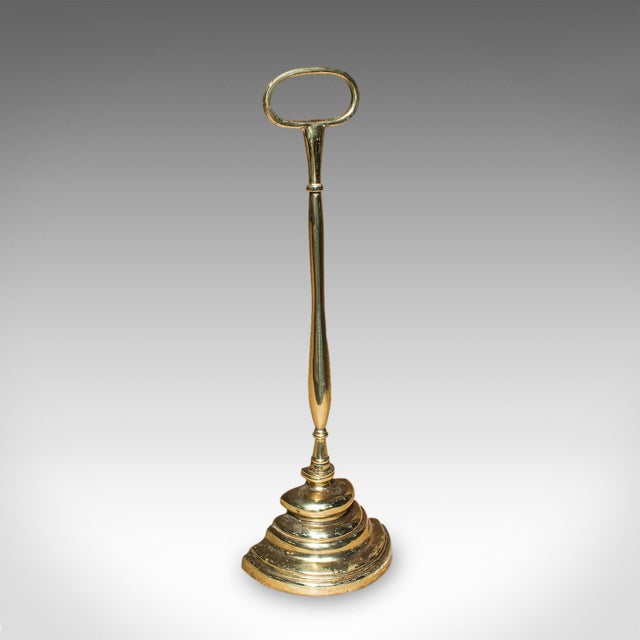 Brass Rare Antique Trio of Door Butlers, English, Brass Doorstop, Edwardian, c.1910 For Sale - Image 8 of 11