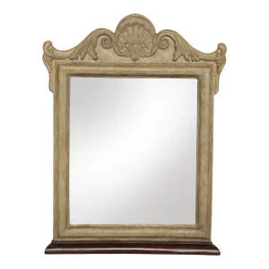 Early 21st Century French Louis XV Style Faux Stone Wall Mirror