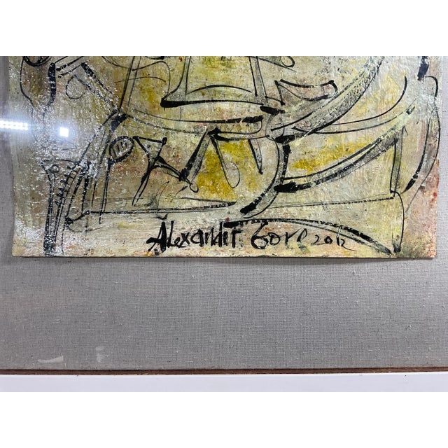 Light Yellow Alexander Gore Modern Art Abstract Oil Painting on Canvas For Sale - Image 8 of 13