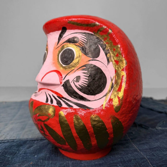 Contemporary Vintage Japanese Daruma Doll, 1980s For Sale - Image 3 of 9