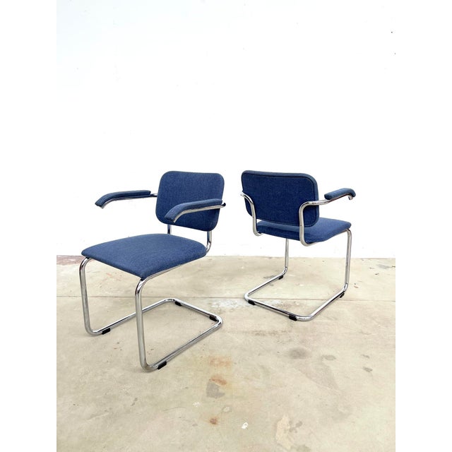 B64 Cesca Armchairs by Marcel Breuer for Knoll, 1980s, Set of 2 For Sale - Image 16 of 18