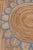 Royal Blue French Blue Round Jute Scallop Rug - 8'x8' For Sale - Image 8 of 9