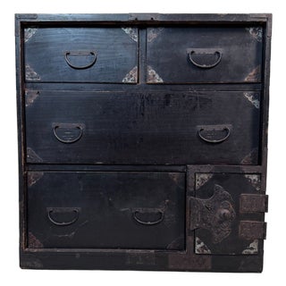 Japanese Tansu Storage Chest with Drawers, 1910s For Sale