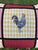 Handsome French Country Rooster Pillow done in needlepoint, fabrics, and trims. Down/Feather insert in muslin. Great...