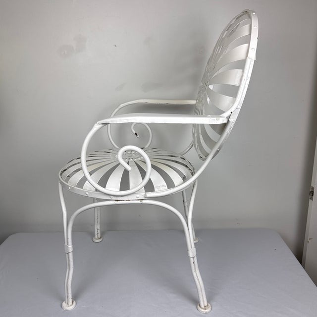 French 1930s Francois Carré Style Sunburst Arm Chair For Sale - Image 3 of 5