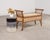 Diminutive English aesthetic movement bench seat crafted from bamboo poles. The decorative arts bench features flared...