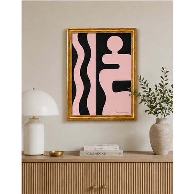 Pink Nocturne Painting by Bryan Boomershine Framed For Sale In Palm Springs - Image 6 of 8