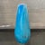 Glass 1960s Gradient Blue Gold Fleck Murano Attributed Glass Vase, Tear Drop Shape For Sale - Image 7 of 12