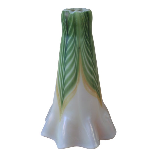 1980s Lundberg Studios Floral Glass Shade For Sale