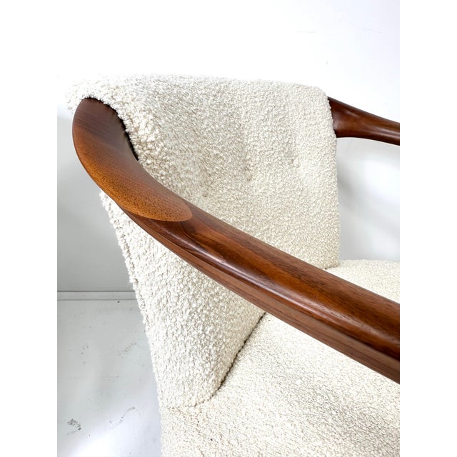 1950's Sculpted Walnut Lounge Chairs For Sale - Image 11 of 12