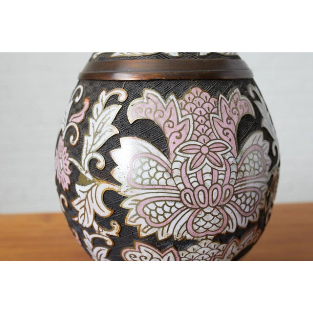 Mid 20th Century Midcentury Cloisonne Lamp by Wilshire House For Sale - Image 5 of 10