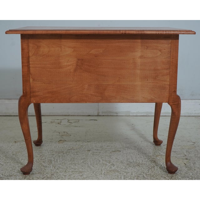 1980s Tiger Maple Hand Crafted New England Lowboy For Sale - Image 18 of 18