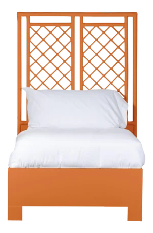 X & Diamond Bed Twin Extra Long - Orange