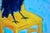 Contemporary Crow Raven on Yellow Chair, Oil Painting by L Haas For Sale - Image 3 of 6