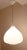 Metal Vintage Ceiling Lamp with Large Opaque White Glass Lampshade on Concealed Mount, 1970s For Sale - Image 7 of 7