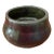 Vintage Fire Glazed Handmade Pottery Bowl Artist Signed For Sale
