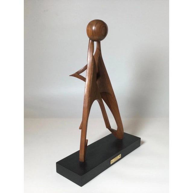 Mid 20th Century Abstract Teak Wood Sculpture "Love Embraced" For Sale In Philadelphia - Image 6 of 11