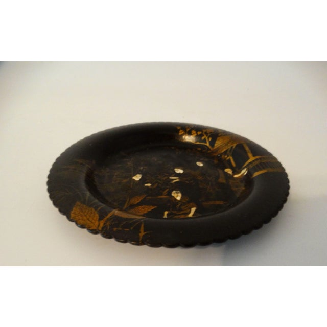 19th-Century Gilt Lacquer Chinoiserie Gaming Plates / Coasters, a Pair For Sale - Image 6 of 8