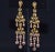Certified natural 18K solid rose gold and yellow gold chandelier earrings with 1.55CTS of round brilliant cut diamonds....
