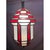 1990s Art Deco Style White Milk & Red Glass Chandelier, Pendant or Lantern, a Pair For Sale - Image 11 of 18