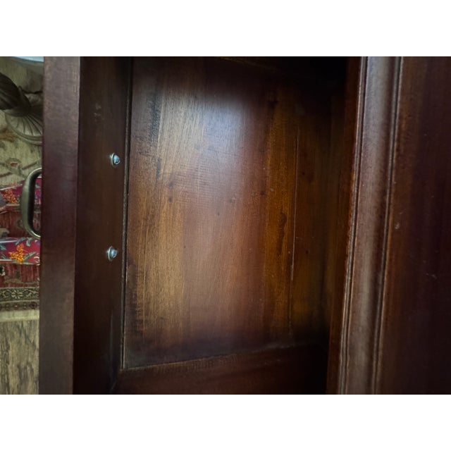 Victorian Antique Mahogany Hall Tree With Oval Mirror For Sale - Image 3 of 8