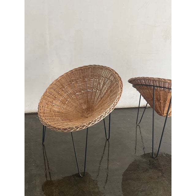 1970s Pair of French Bamboo Chairs 1970s For Sale - Image 5 of 10