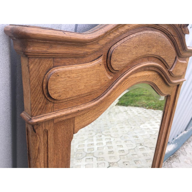 Rococo Style Carved Oak Mirror, 1920s For Sale - Image 3 of 11