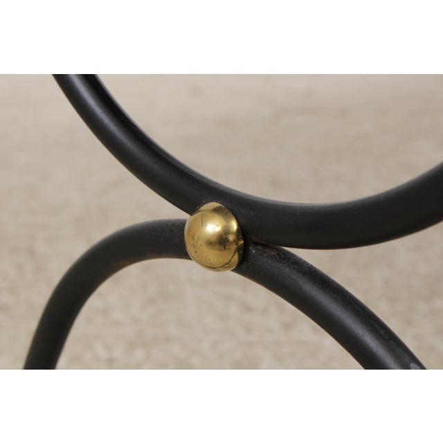 Wrought Iron Base Marble Top Console Sofa Table For Sale - Image 13 of 15