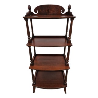 Mahogany Imperial Furniture Etagere -Large Shelves For Sale