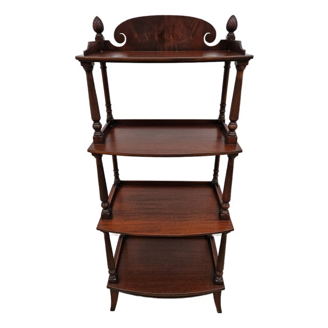 Mahogany Imperial Furniture Etagere -Large Shelves For Sale