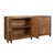 Worlds Away Matthew Izzo Home Mulligan Dark Burlwood Four Door Buffet Cabinet With Brass Hardware For Sale - Image 4 of 8