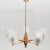 A Swedish mid-century modern chandelier combining three of the most desirable materials of the era: solid teak, patinated...