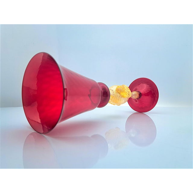 Venetian Tipetto Goblet in Murano Glass from Manifattura Di Murano, 1970s For Sale - Image 6 of 9