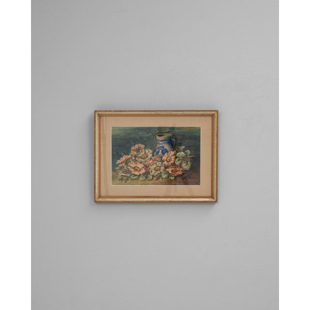 1943 Belgian Wall Art With Wooden Frame For Sale - Image 17 of 18