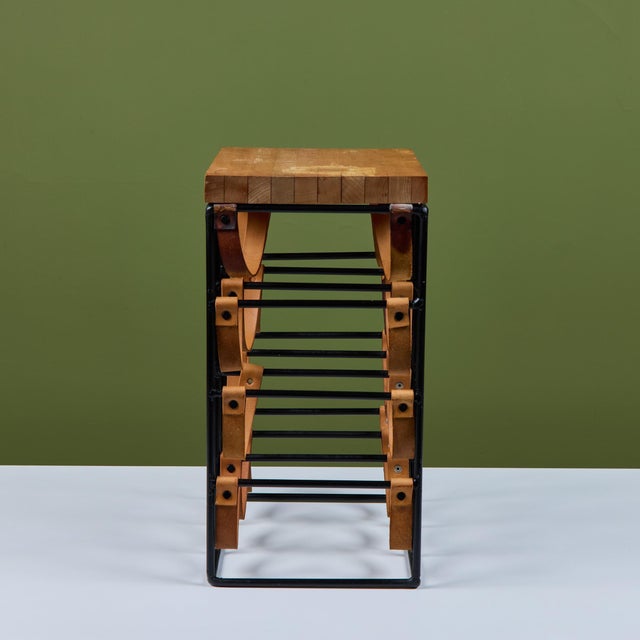 1950s Arthur Umanoff Butcher Block Wine Rack For Sale - Image 5 of 14