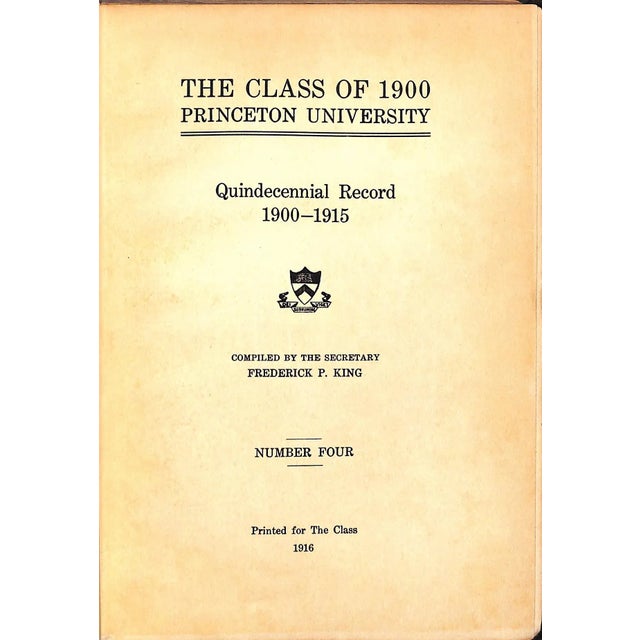 The Class of 1900 Princeton University: Quindecennial Record 1900-1915 For Sale - Image 4 of 5