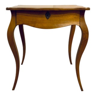 Vintage French Oak Finished End Table For Sale