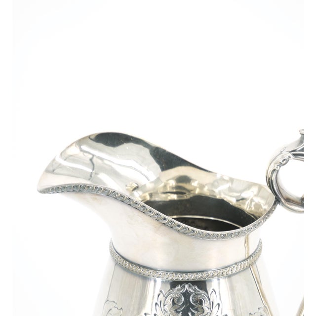Metal Exquisite Old English Sheffield Silver-Plated Tableware Serving Pitcher For Sale - Image 7 of 12